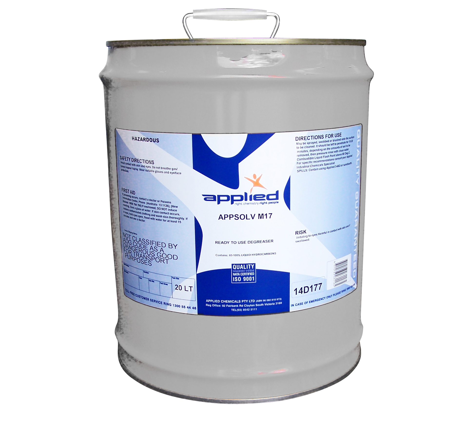 Applied Appsolv M17 General Purpose Solvent Degreaser 20L