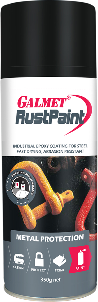 Galmet RustPaint Black Satin Aerosol 350g