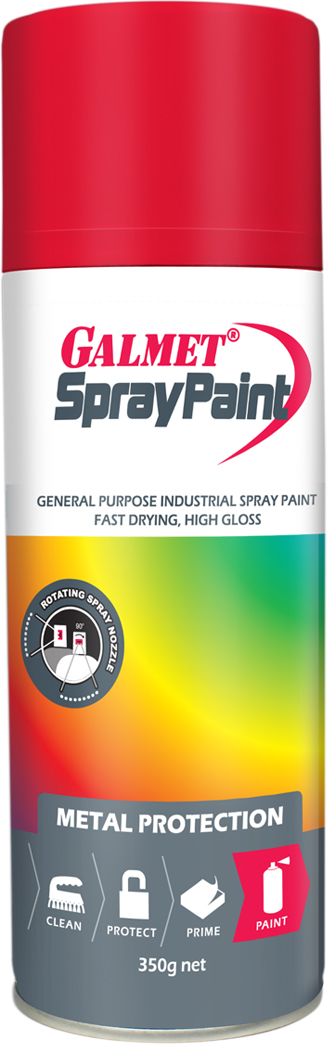 Galmet Spraypaint Bright Red Aerosol 350g