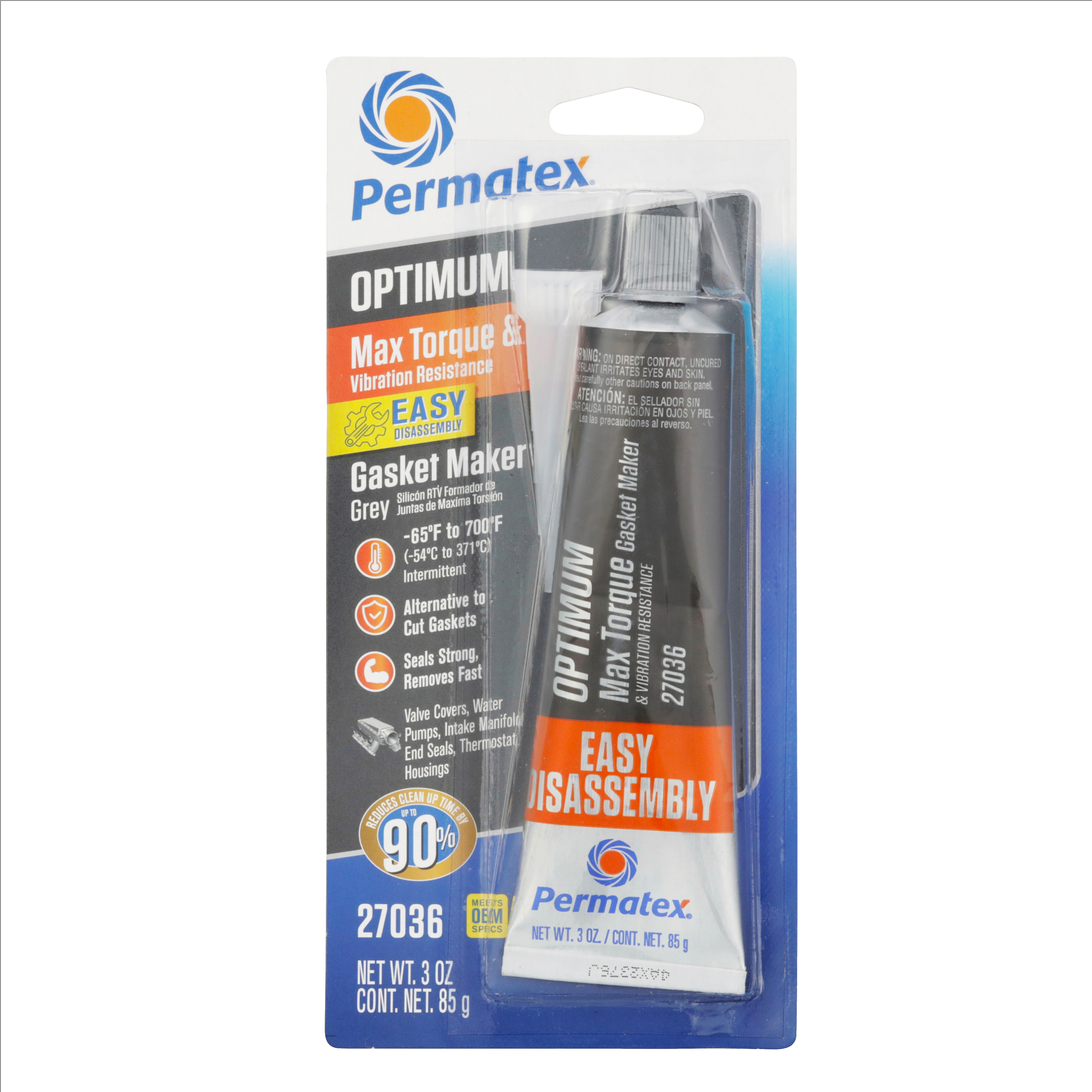 Permatex Optimum Easy-Disassembly Grey RTV Silicone Gasket Maker 85g